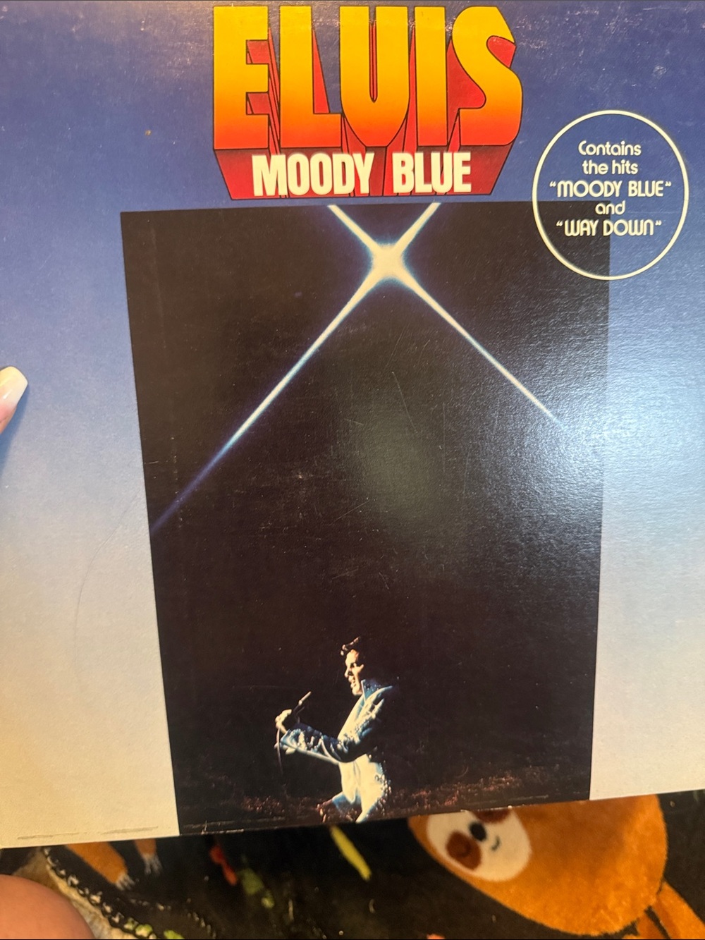 Elvis Moody Blue Vinyl Record Album - Blue & Black Cover